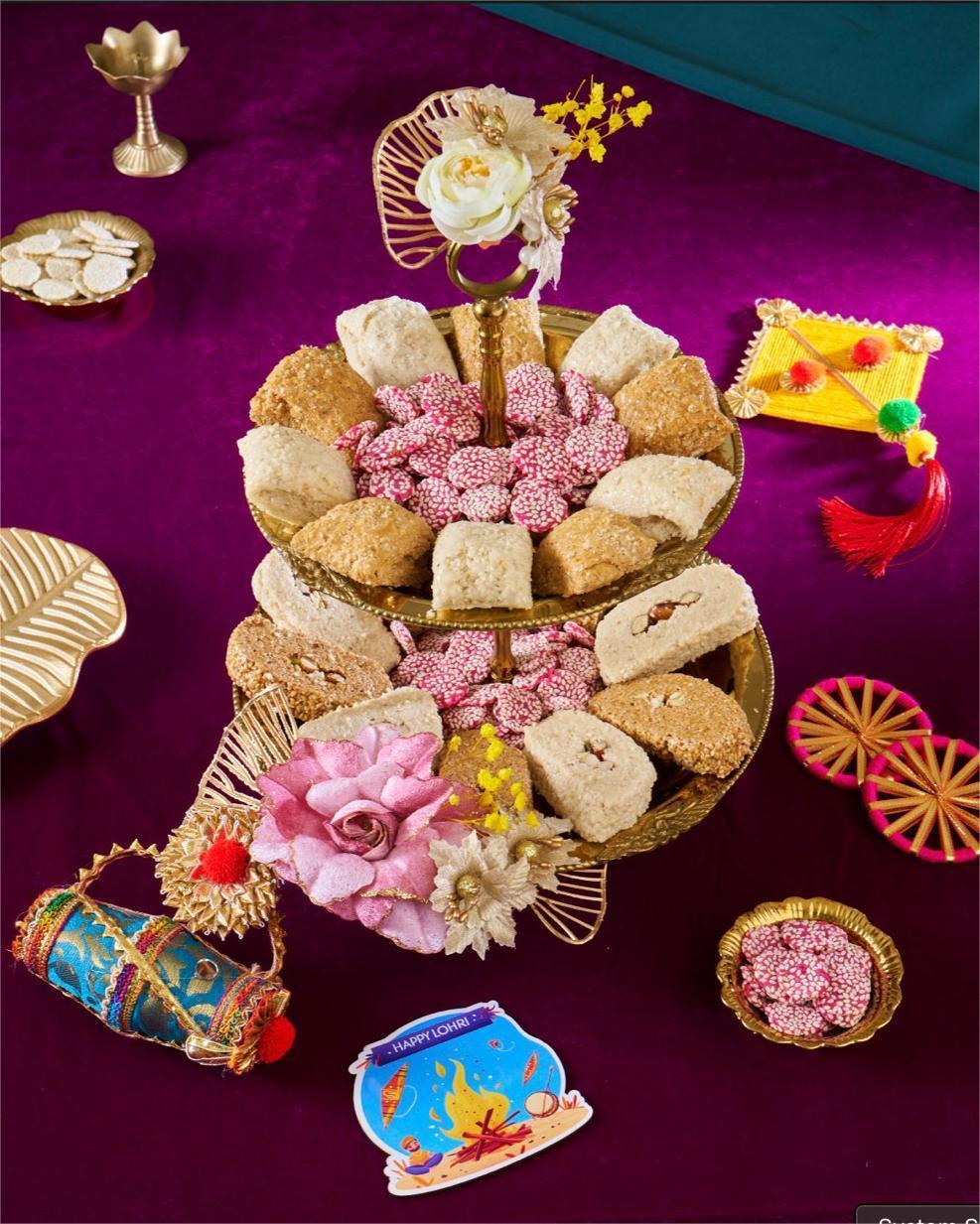 Lohri Special Luxury 2 tier Golden Hamper