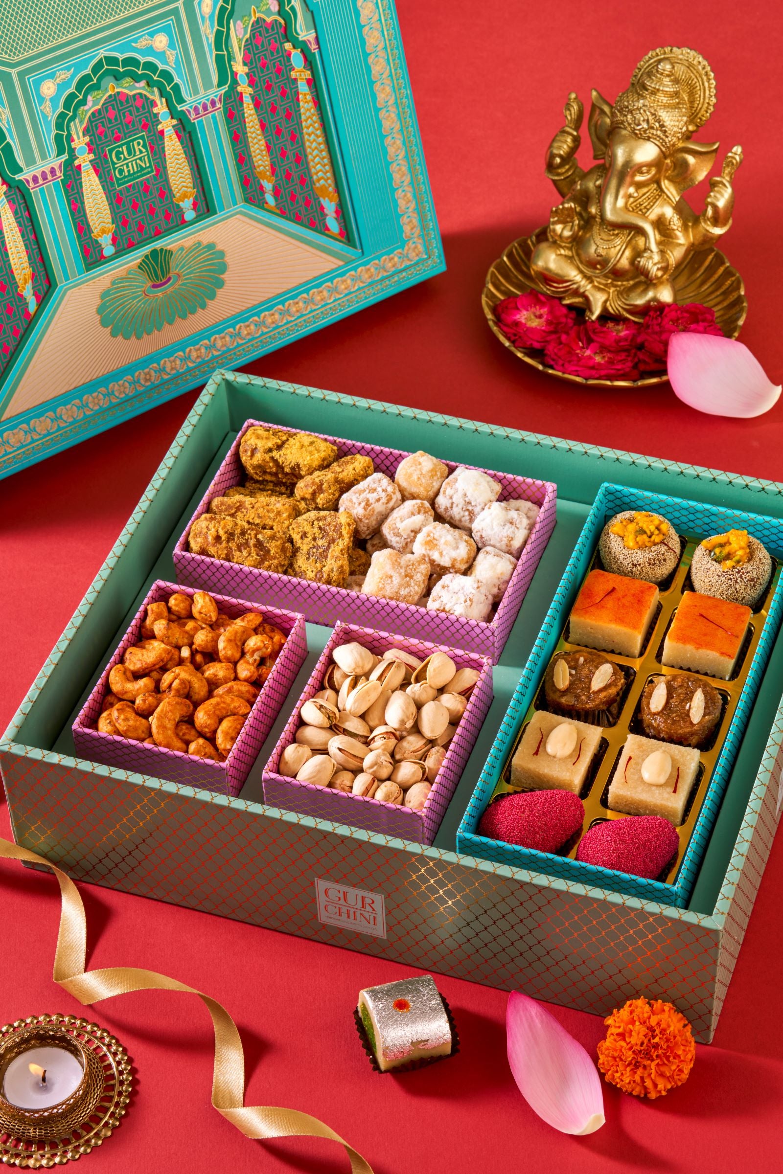 Mewar Collection Luxury Blue Box With 4 Set