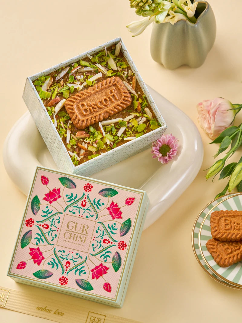 A LUXURY BOX OF KALA CHANA BESAN BISCOFF SLAB