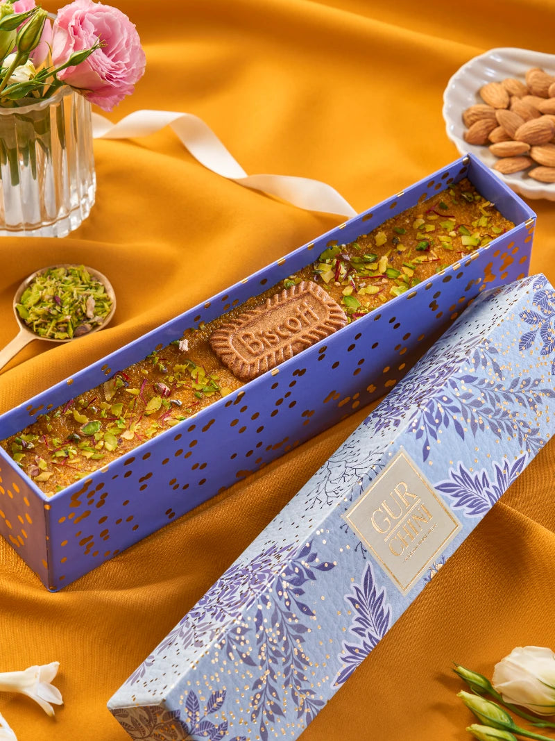 A LUXURY BOX OF KESAR MOTICHOOR BISCOFF SLAB