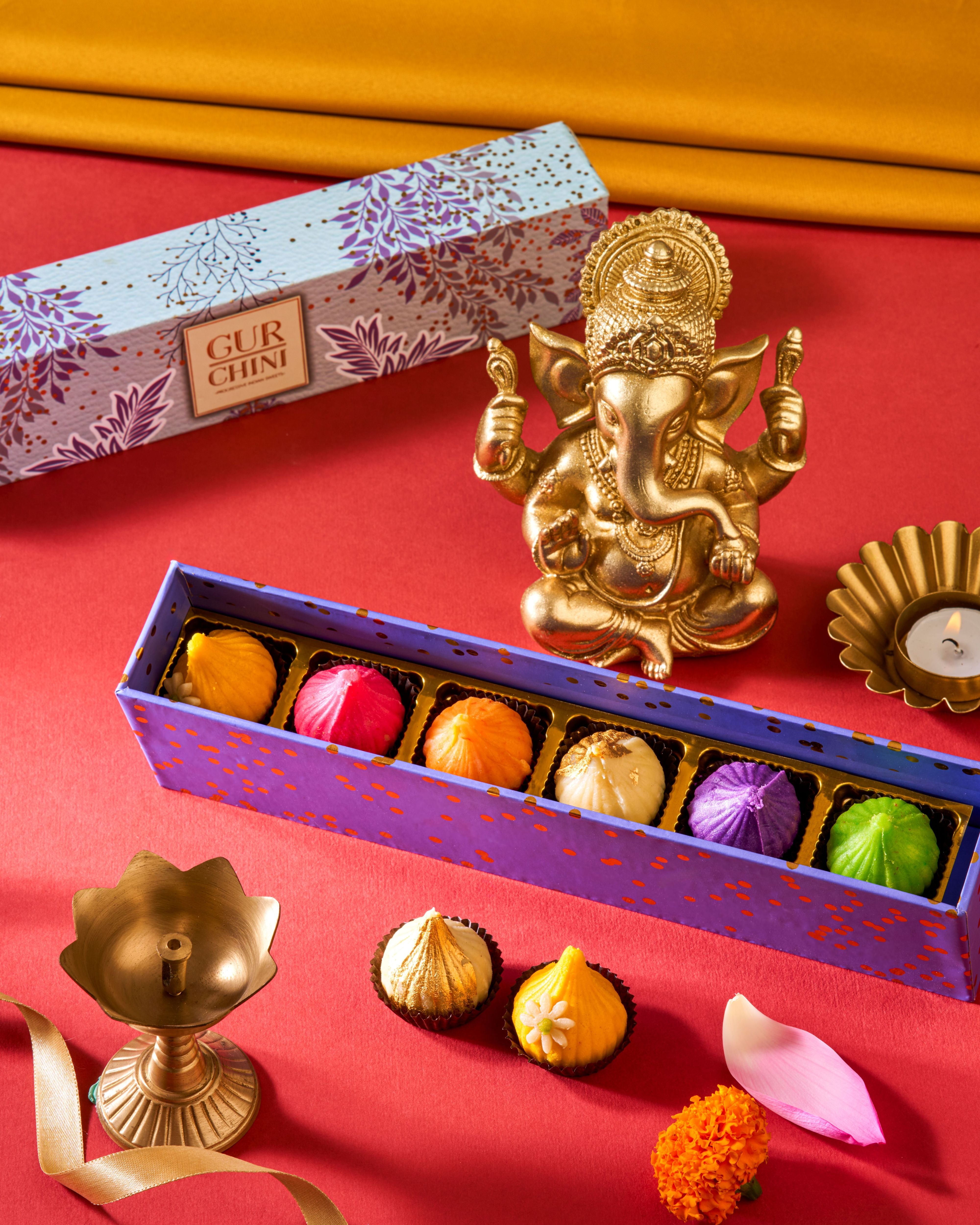 Luxury Blue Dior box of 6 pcs Assorted Modak