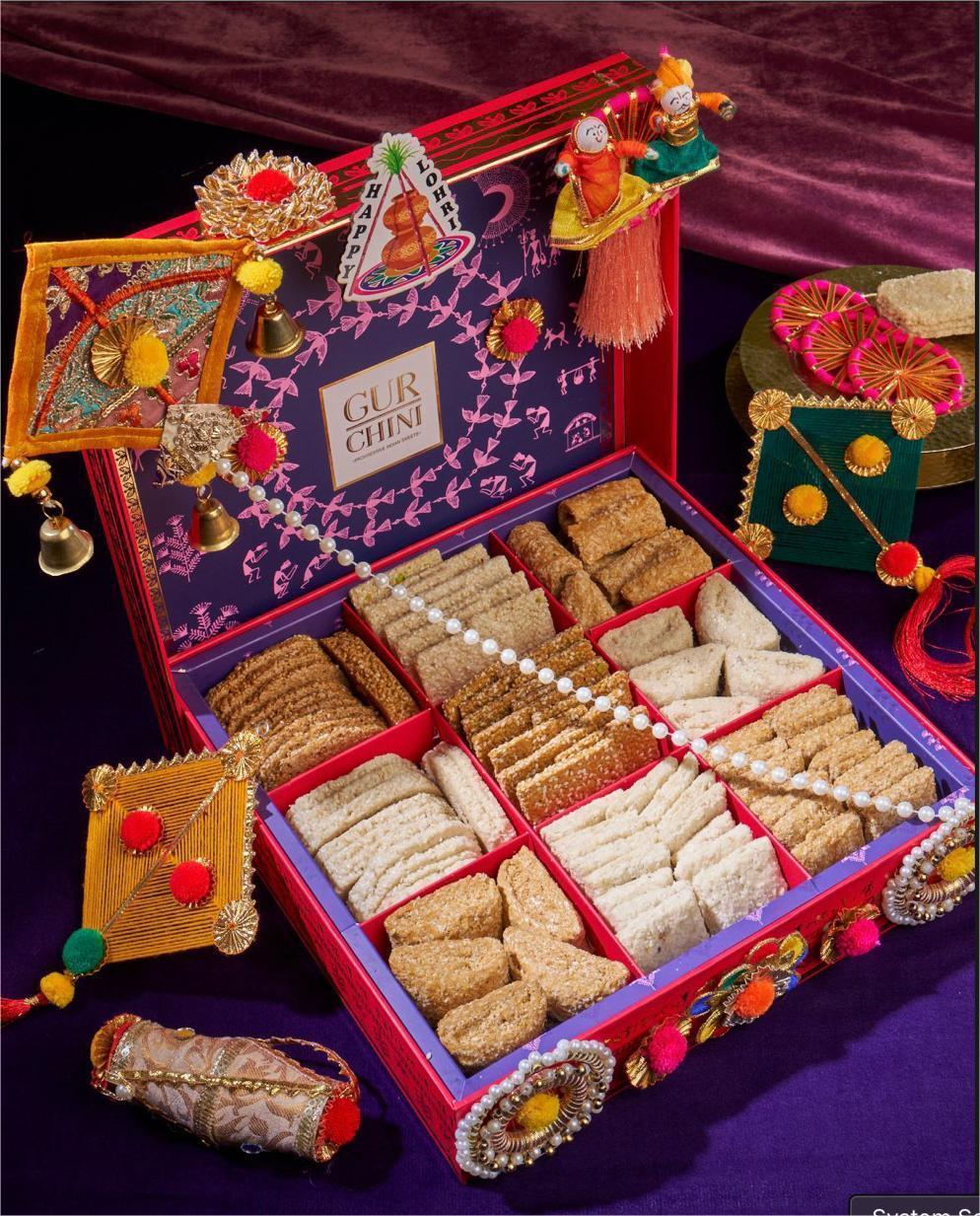 Lohri Special 9 coloumn Assorted Gajjak Rewari Box