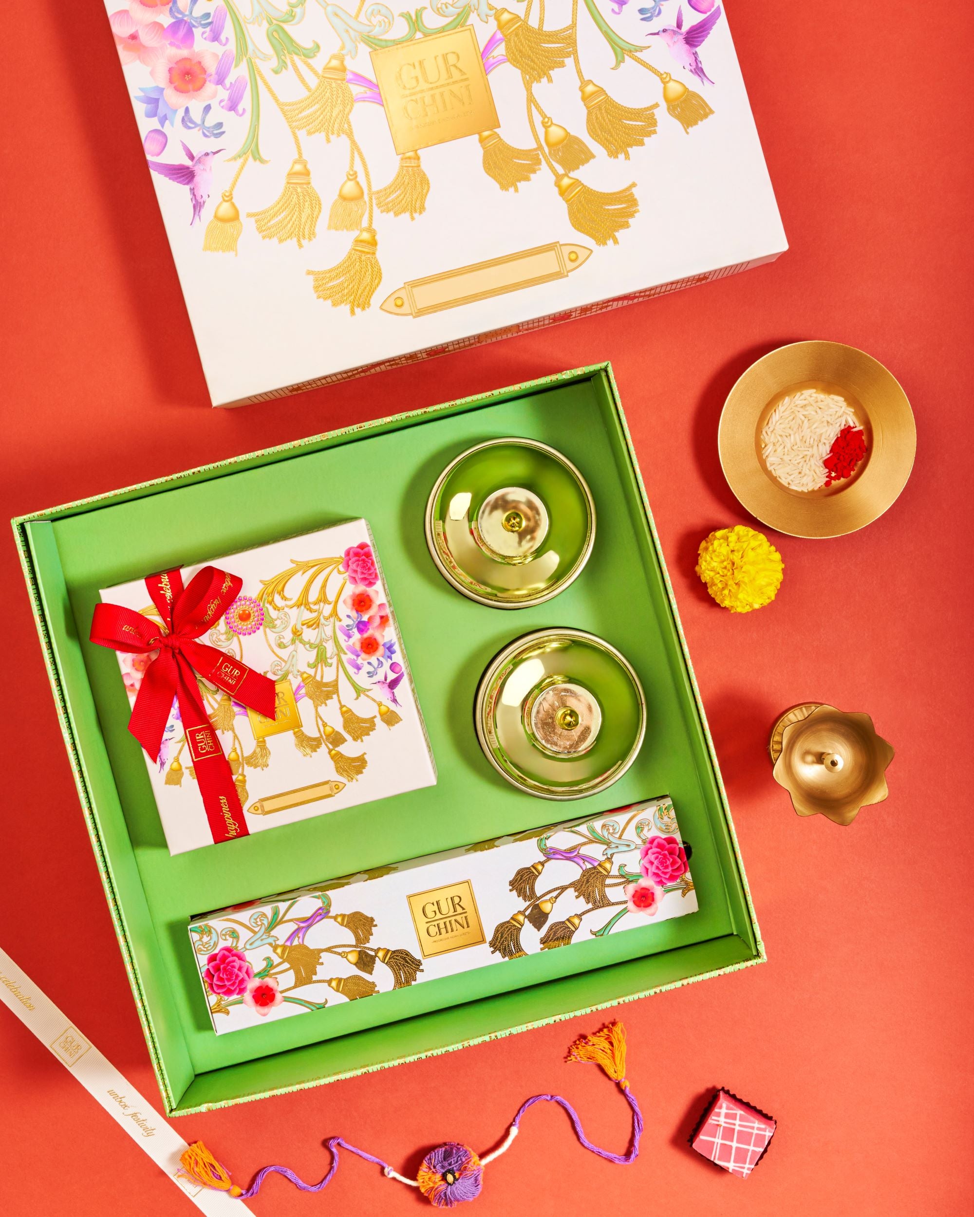 Rakhi Celebration Hamper  With Dry Fruits Jar & Sweet Box