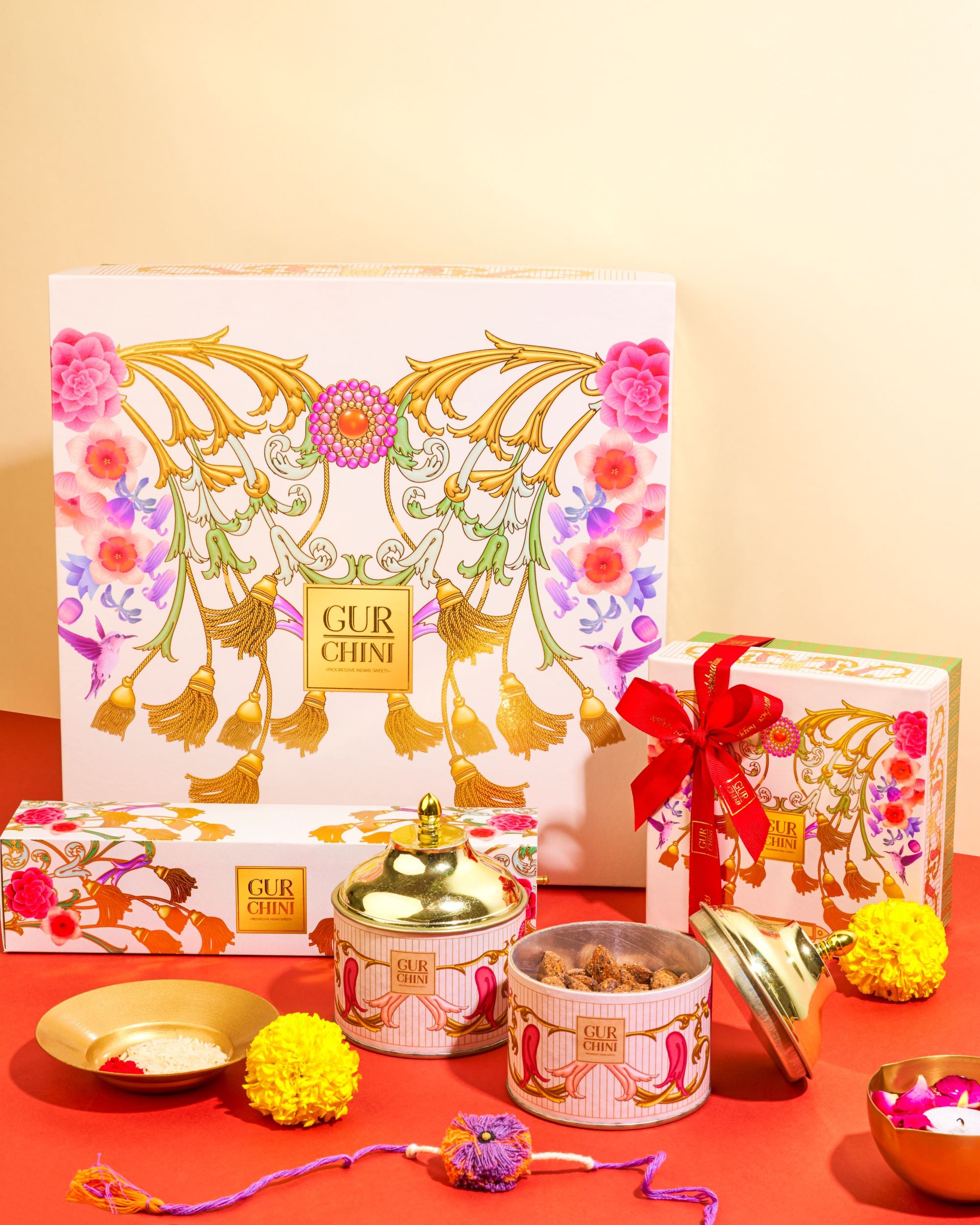 Rakhi Celebration Hamper  With Dry Fruits Jar & Sweet Box