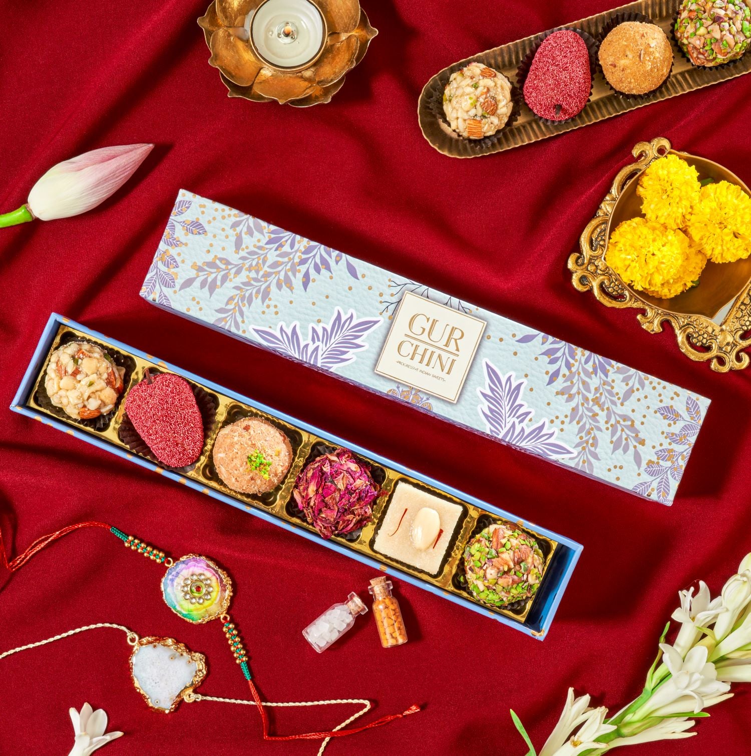 Rakhi Celebration Luxury Box of 6 Pc Sweets