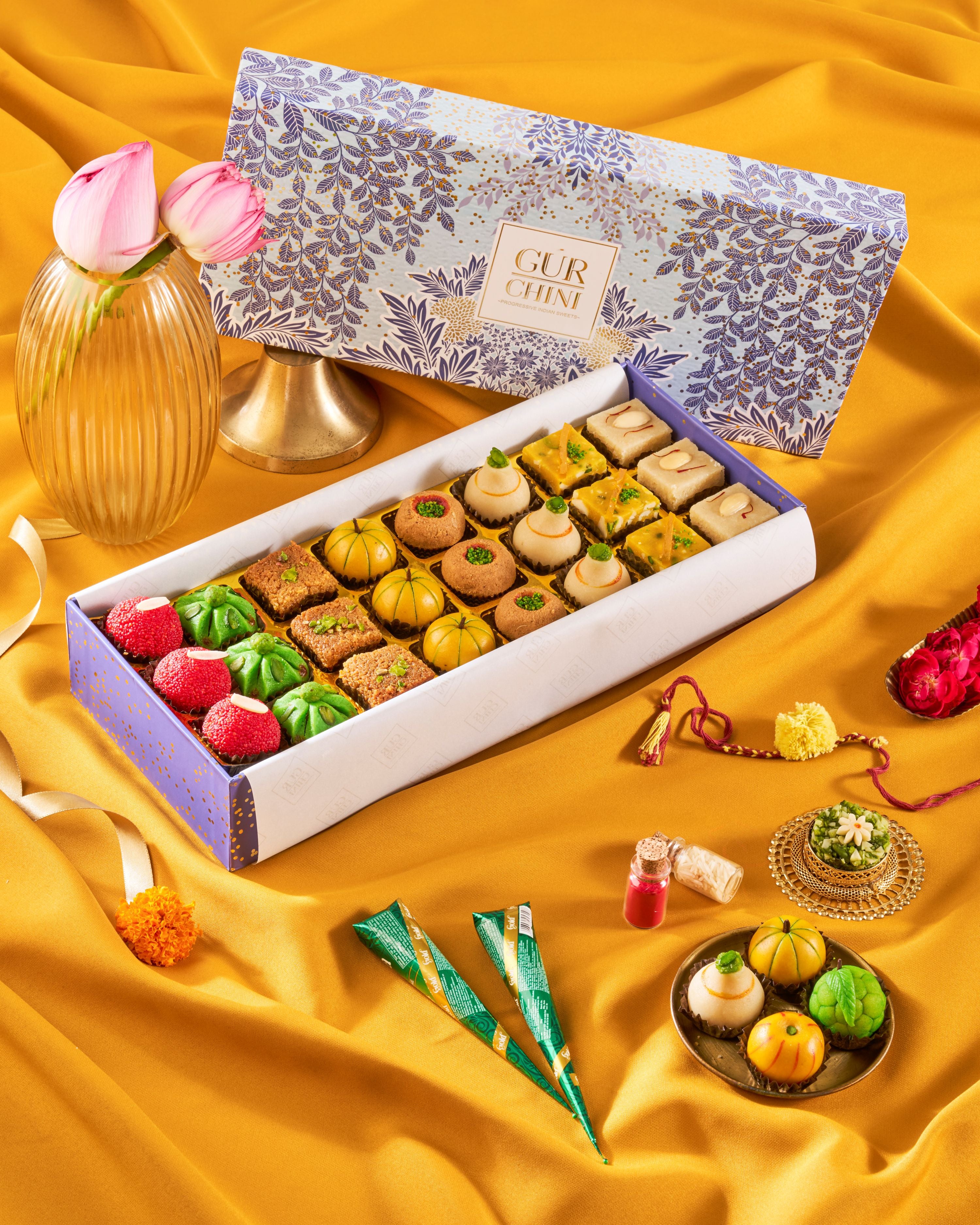 Luxury Box of Assorted 24pcs Sweets. You have lots of options to choose from, be it gift boxes or individual gift pieces.