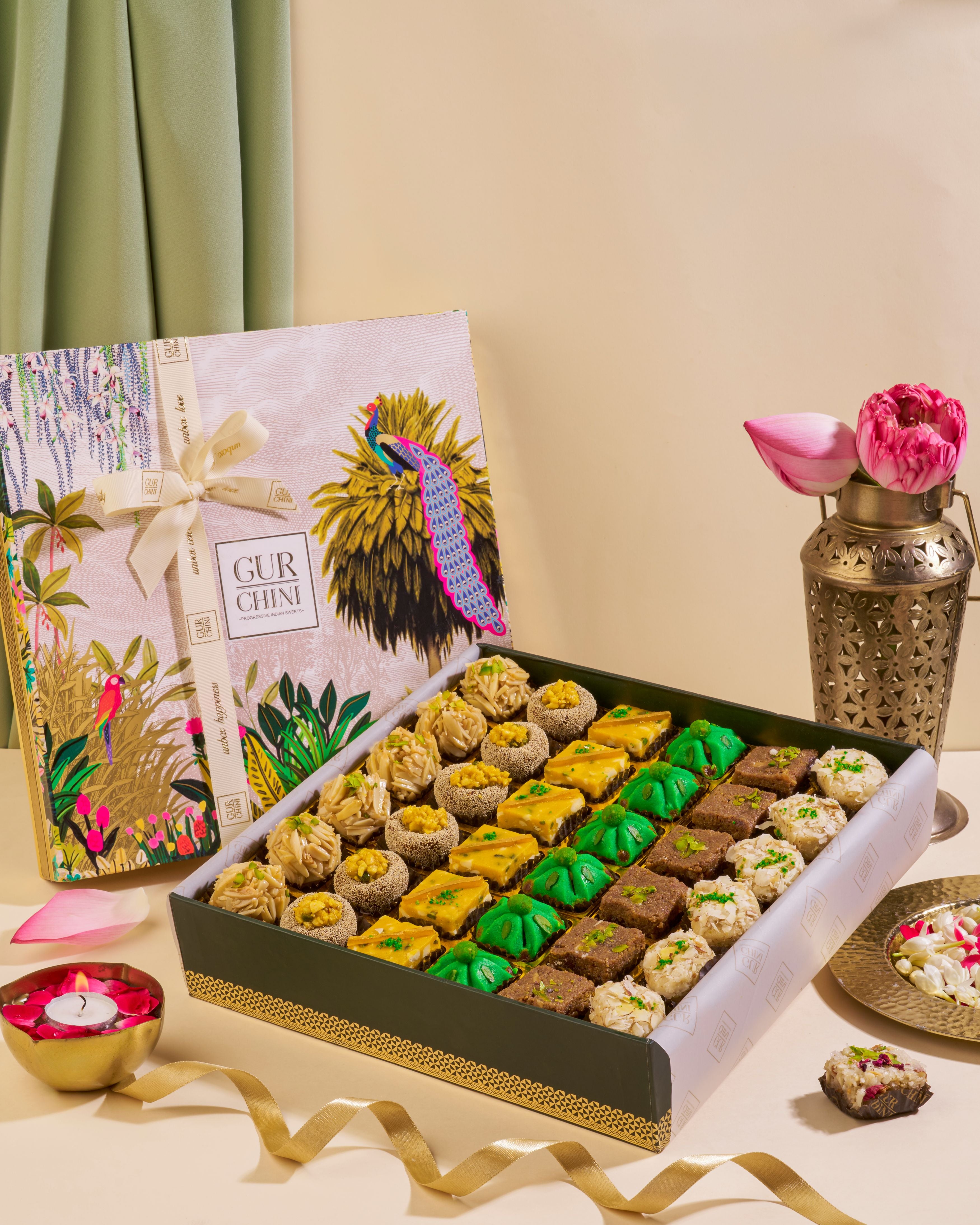 Luxury Box of Assorted 36pcs. The finest and the purest gurchini mithai✨